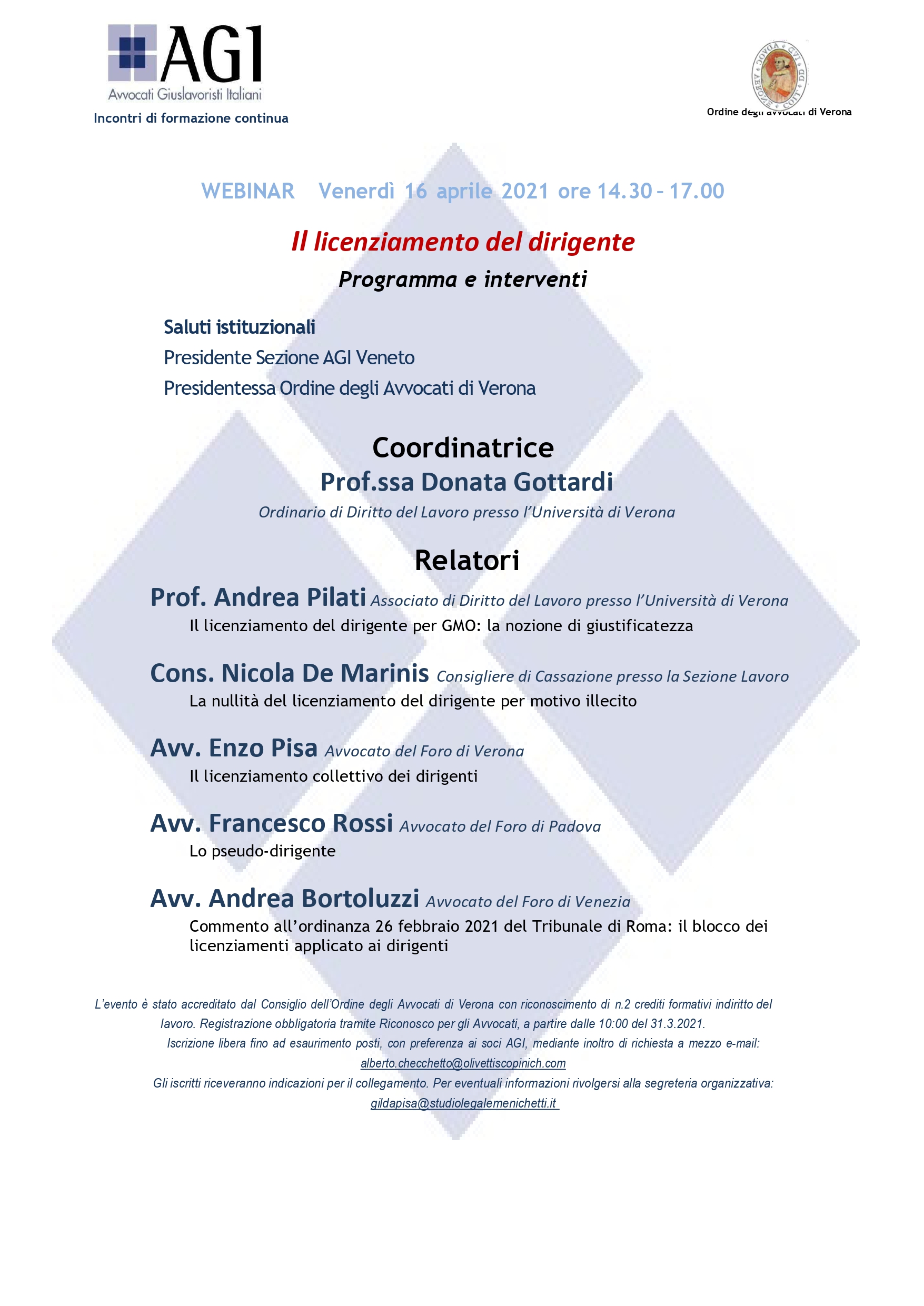 webinar Il licenziamento del dirigente